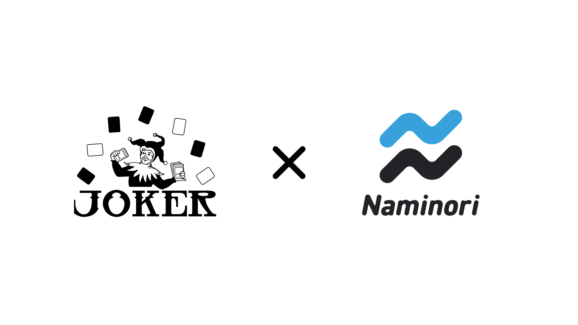 カードショップ「TCG JOKER」と株式会社Naminoriのロゴ